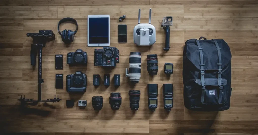 The Best Gifts For Filmmakers 2024: Cinematic Surprises 🎬 3 cameras and camera equipment on a table