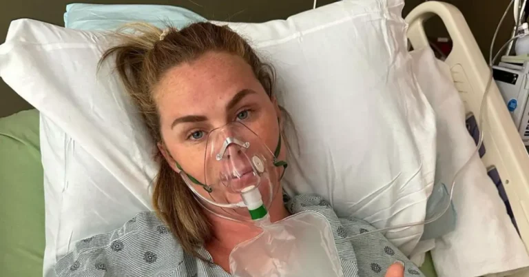 woman in a hospital bed